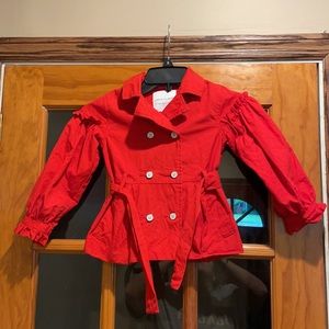 Janie and Jack Red Jacket / Coat Size 3-4 Like New